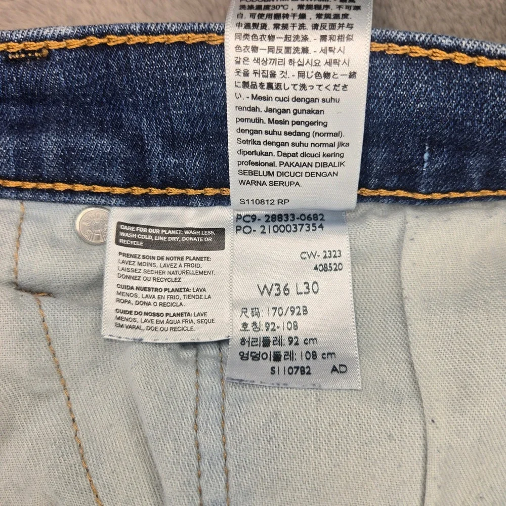 Levis 512 Slim Taper Blue Denim Jeans Mens W36 L28 Medium Wash